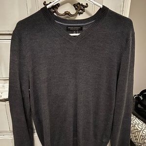 Banana Republic Merino Wool Crewneck Sweater (Gray - S)